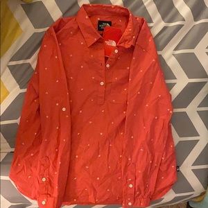 North Face 3/4 button top